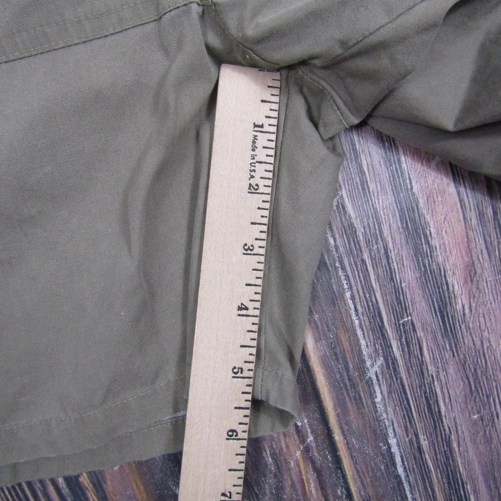 Pacific Scene Mens Large Green Lined Chino Shorts Drawstring Beach Walk‎ Summer
